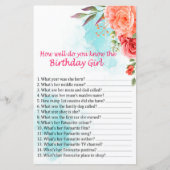 Papier Roses Dans quelle mesure connaissez-vous la fille (Devant)