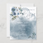 Papier Roses d'aquarelle bleu (Devant)