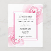 Papier Roses d'aquarelle rose budget (Devant)