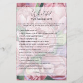 Papier Roses de pivoines - Qu'a dit le marié jeu de marié (Devant)