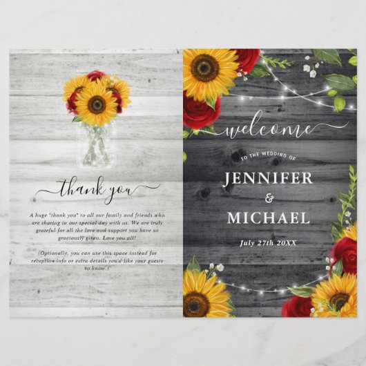 Papier Roses de tournesol rustique do-it-yourself program (Devant)