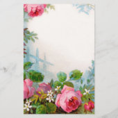 PAPIER ROSES ET JASMINES MONOGRAMME DE BEAUTÉ FLORALE (Dos)