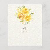 Papier Roses Jaunes Budget Haldi Invitation (Dos)