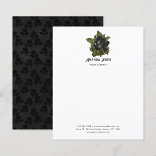 Papier Roses Noires Personnalisées Gothiques Vintage