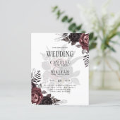 Papier Roses noirs de Bourgogne foncée Mariage automne hi (Debout devant)