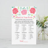 Papier Roses Qu'y a-t-il dans votre sac à main (Debout devant)