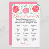 Papier Roses Qu'y a-t-il dans votre sac à main (Devant / Derrière)