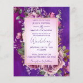 Papier Roses rose violet élégant budget mariage (Devant)