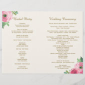 Papier Roses roses roses et Parties scintillant d'or Prog (Dos)