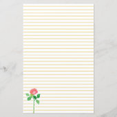 Papier Roses roses roses Monogrammes Lettre écriture Stat (Dos)