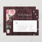 Papier Roses roses roses rousses rustiques mariage en boi (Devant / Derrière)