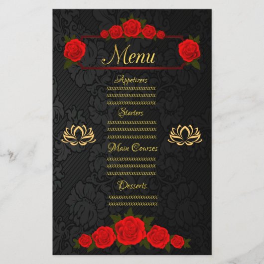 Papier Roses rouges (Devant)
