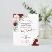 Papier Roses rouges et roses Budget Mariage Invitation de (Debout devant)