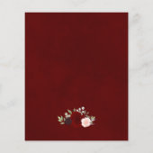 Papier Roses rouges et roses Budget Mariage Invitation de (Dos)