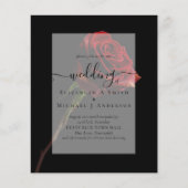 Papier Roses rouges gothiques Mariage gothique Inviter (Devant)