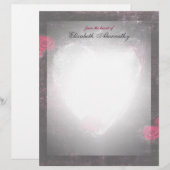 Papier Roses sombres et élégants (Devant / Derrière)