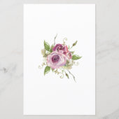 Papier Roses Violettes Quel âge avait la mariée (Dos)
