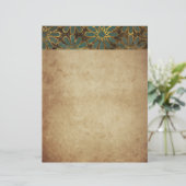 Papier Rosy bleu Brown Arabesque (Debout devant)