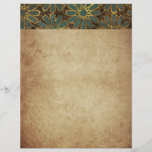 Papier Rosy bleu Brown Arabesque (Devant)