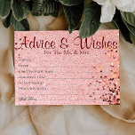 Papier Rosy Confetti Parties scintillant Conseil Mariage<br><div class="desc">Mariage Conseils et voeux Cartes pour mariée et gardienne de mariée,  Voeux pour M. & Mme - Fête des mariées,  Jeux de Bachelorette.</div>