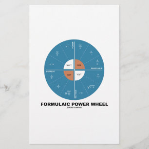 Papier Roue de puissance formule (équations de physique)