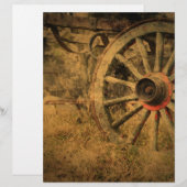 Papier Roue d'escadre rustique primitive (Devant / Derrière)