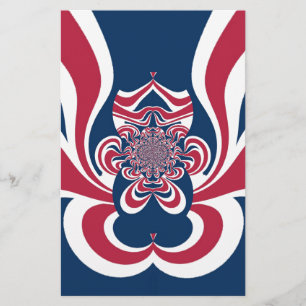 Papier Rouge bleu Kaleidoscope