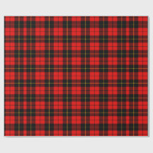 Papier rouge d'emballage cadeau de plaid de tartan