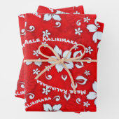 Papier rouge Mele Kalikimaka (En situation)