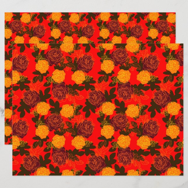 Papier Rouge rose gras (Devant / Derrière)