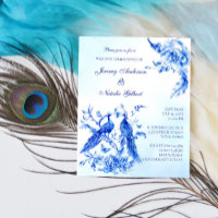 Royal bleu victorien budget de paon invitation de 