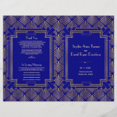 Papier Royal Navy Blue Gold Great Gatsby Art Déco Program (Devant)