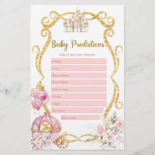 Papier Royal Princess Baby Predictions Games