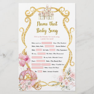 Papier Royal Princess Nom That Baby Song Games