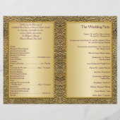 Papier Royal Purple and Gold Medallion Wedding Program (Dos)