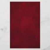 Papier Royal Rouge Blanc argent métal Mariage floral (Dos)