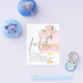 PAPIER | Roze goudCake 40e partij Flyer (Enkel)