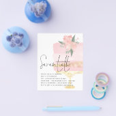 PAPIER | Roze goudCake 70e partij Flyer (Enkel)