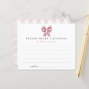 Papier Ruban à nœud rose Coquette Fille Baby Shower Bénéd