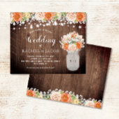 Papier Russe Automne Orange Mason Jar Lumières Budget Mar