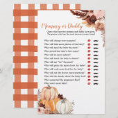 Papier Russe Boho Citrouille jeux maman ou papa (Devant / Derrière)