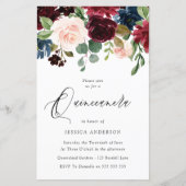 Papier Russe Bourgogne Rouge Budget Quinceanera Invitatio (Devant)