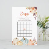 Papier Russe Citrouille Floral Aquarelle Jeu de Bingo (Debout devant)