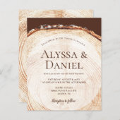 Papier Russe Mariage Bois Couper Grain Budget sur mesure (Devant / Derrière)