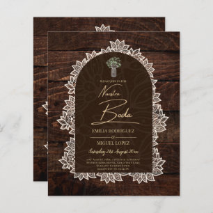 Papier Russe NUESTRA BODA Jardin Dentelle bois bois
