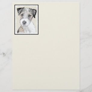 Papier Russell Terrier Peinture rugueuse - Art Chien orig