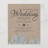 Papier Russie Blue Lavender Wedding Invite Budget (Devant)