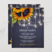 Papier Russie tournesol marine tchalboard invite mariage (Devant / Derrière)