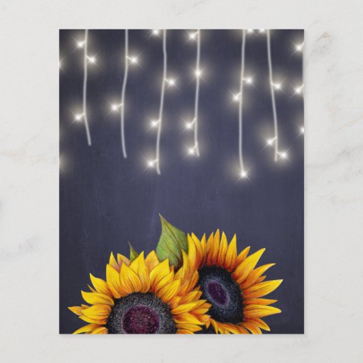 Papier Russie tournesol marine tchalboard invite mariage (Dos)