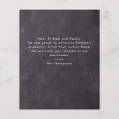 Papier Rustic 6 Photo Budget Faire-part de graduation (Dos)